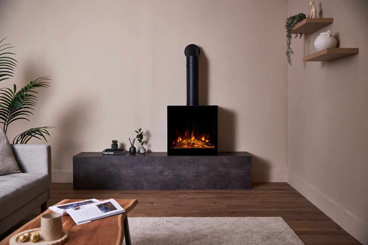 British Fires Wilverley Cube Stove Freistehender Ofen