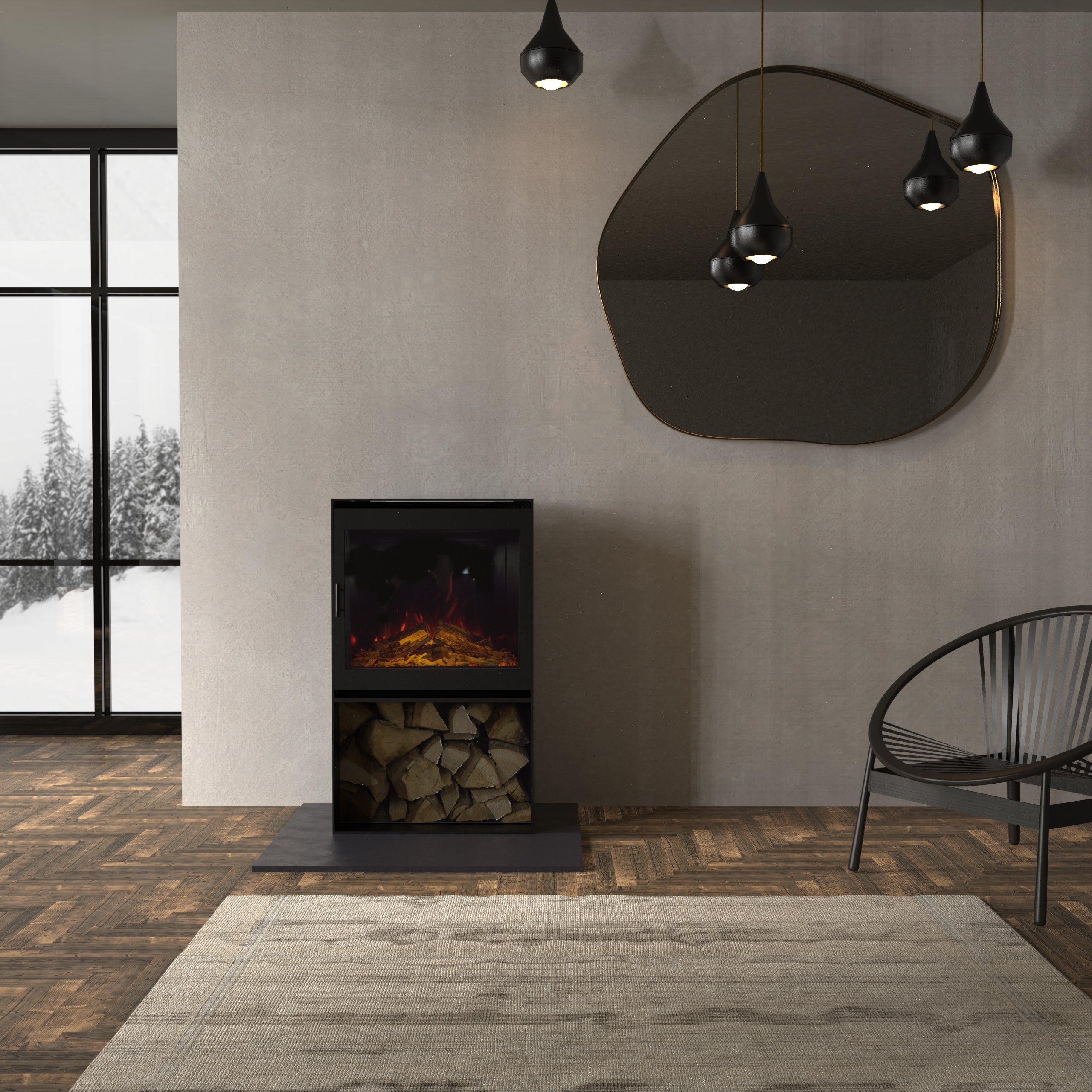 British Fires Wilverley Cube Stove Vrijstaande Kachel